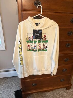 Disney Cream Mickey Comic Panel Hoodie
